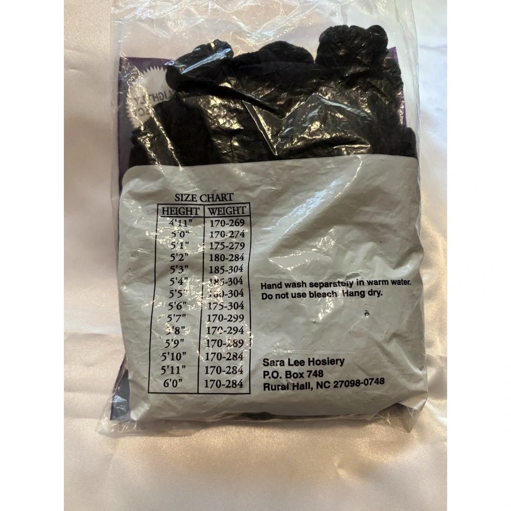Vintage Pantyhose Tights Lot of 4 Hanes L'eggs Liz Claiborne Black Navy NO[Y]